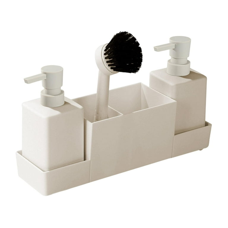 4x Kitchen Soap Dispenser with Sponge Holder Liquid Hand Soap