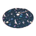 thumbnail image 2 of Bingfone Christmas Tree Skirt Mat Christmas Decoration Interior 48" -Space Dinosaur, 2 of 6