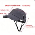 thumbnail image 3 of Women's Summer Sun Hat, Breathable Baseball Cap with Hidden Windproof Chin Strap, Lightweight Outdoor Sports Hat for Hiking, Riding, Running, and Beach - Beige, 3 of 9