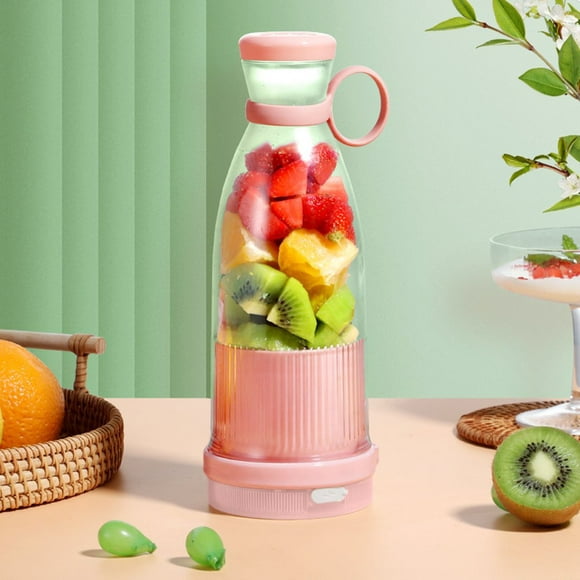 Mini Juice Blender 350Ml Portable Electric Fruit Juicer 1200mAh USB Rechargeable Smoothie Electric Travel Juicer Multifunctionl Juice Blender Cup for Travel Office Home
