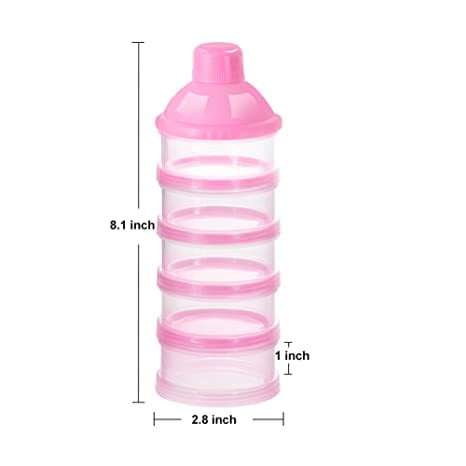 2 PCS 5 Layers Baby Milk Powder Dispenser, Milk Powder Pots