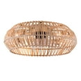 thumbnail image 6 of 18.5" Ceiling Fan Light Rattan Caged Flush Mount Ceiling Fan with Remote Control, 6 of 22
