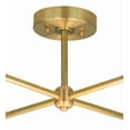 thumbnail image 2 of Meyda 175682 32 in. Pronograde Semi-Flushmount, Satin Brass, 2 of 7