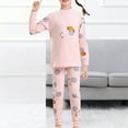 thumbnail image 2 of Gubotare Pyjamas pour Filles Ensembles de Pyjamas pour Petites Filles Pyjamas pour Tout-Petites Ensembles de Vêtements de Nuit (Rose Pâle, 2-3 Ans), 2 of 5