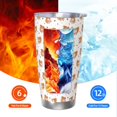 thumbnail image 6 of Balery Squirrel And Rose Pattern 20oz Insulated Car Cup with Dual Drink Lids, Stainless Steel Travel Mug with Straw & Direct Drink Mouth, Eco-Friendly and Leak-Proof-Straw Three-piece Set, 6 of 8