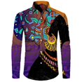 thumbnail image 4 of Camisas de manga larga con botones y estampado 3D de estilo étnico africano para hombres y mujeres, camisetas Dashiki folclóricas personalizadas, ropa vintage para parejas, 4 of 5