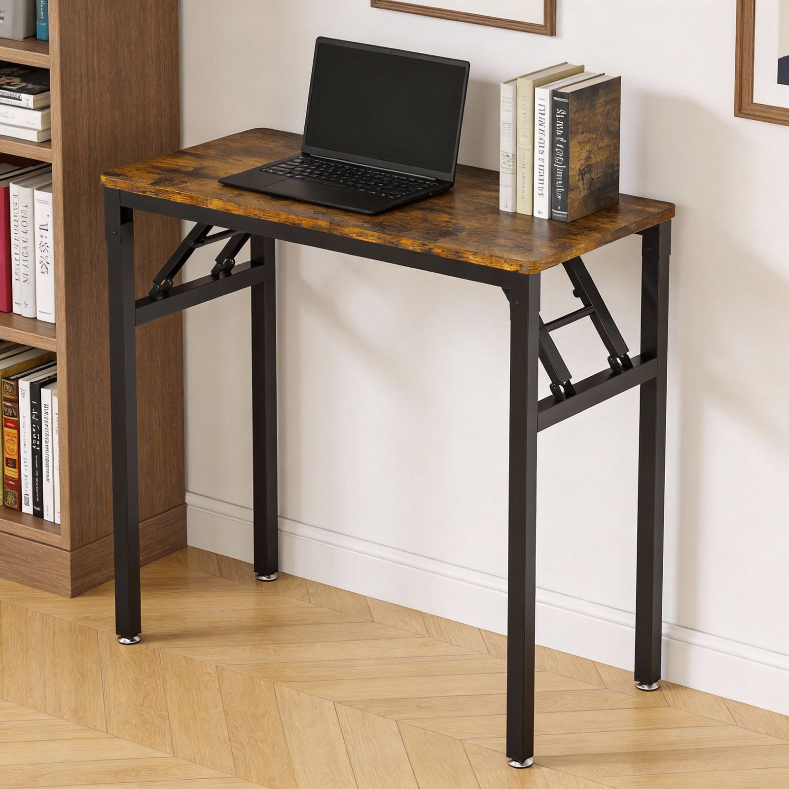 Ktaxon Folding Writing Computer Desk Home Office Study PC Writing Table, Brown