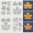 thumbnail image 1 of 20Pcs Maple Leaf Water Soluble Hand Sewing Stabilizers 8.3"x11.7" Autumn Leaf Embroidery Pattern Stabilizer 4 Sheets Fall Leaves Stick and Stitch Embroidery Paper Sticker, 1 of 7