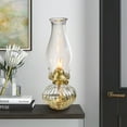 thumbnail image 4 of Chonsun Oil Lamp 12.6" Vintage Gold Accent Home Decor Clear Glass Chimney, 4 of 8