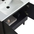 Venezian Collection 30" Single Black Bathroom Vanity with Black Handles ...