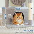 thumbnail image 6 of PAWZ Road Cat Tree 33" Cat Scratching Posts Tower with Large Top Perch and Hammock for Medium Indoor Cats, Gray, 6 of 11