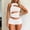 White, variant on Women’s Summer 2 Piece Outfits Sleeveless Cut Out Crop Top Bodycon Shorts Set Night Out Club Outfits Y2K Streetwear