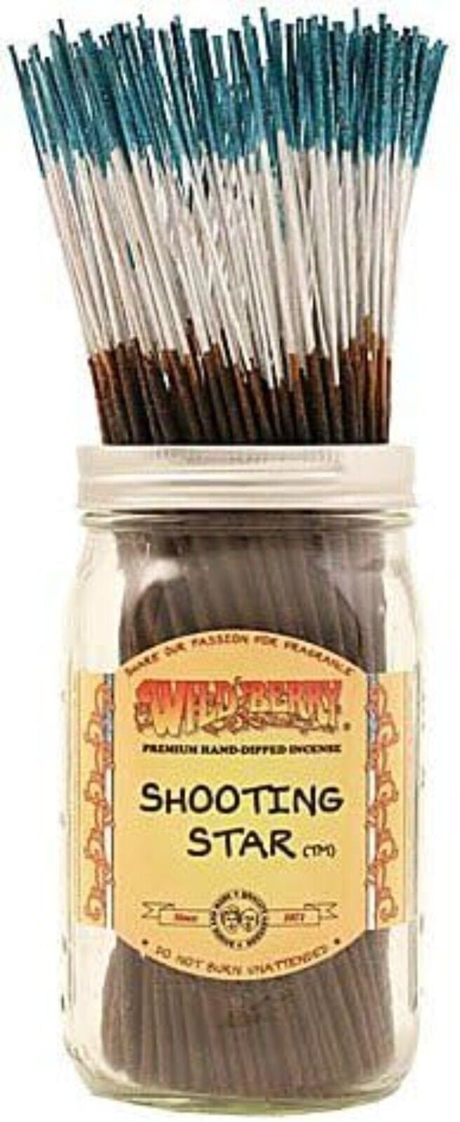 Wildberry Incense 11" Shooting Star - 100 Stick Pack, Fruity Scent, Jar Not Included