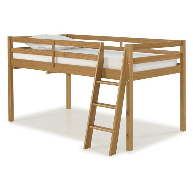 Alaterre Furniture Roxy Twin Wood Junior Loft Bed in Cinnamon