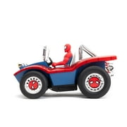 Jada Spider-Man Buggy RC with Non-Removable Spider-Man Figure – 7, Turbo Button, Full-Function Remote Control, Ages 6+, Red/Blue