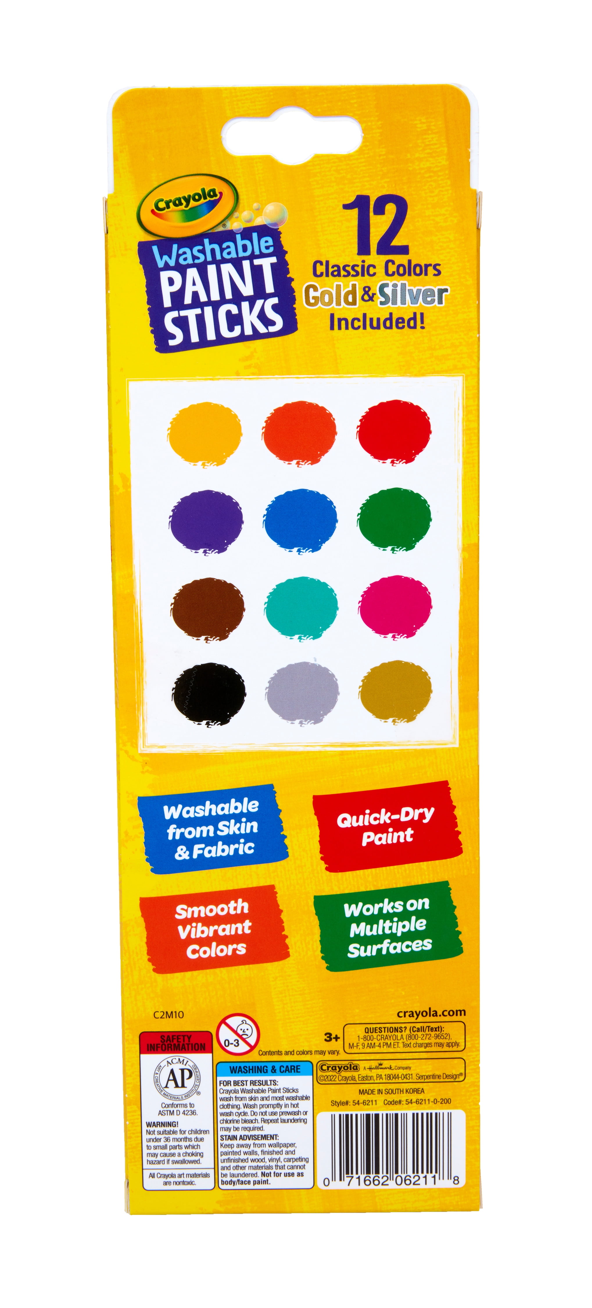 Silkies Paint Sticks - Set of 12  Fun to use, easy to clean - My