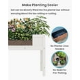thumbnail image 6 of HDPE Raised Garden Bed with Legs, Outdoor Weather-Resistant Elevated Planter Box Stand for Seeds, Herbs, Flowers, Vegetables (White), 6 of 7