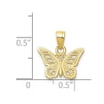 thumbnail image 3 of 10K Yellow Gold Charm Pendant Themed 12 mm 13 Butterfly, 3 of 3