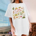 thumbnail image 2 of Htigea Cute Graphic Tees for Women Oversized Summer T Shirts Casual Short Sleeve Crewneck Tops White M, 2 of 7