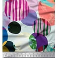 thumbnail image 1 of Soimoi Poly Georgette Fabric Texture & Colorful Dots Print Sewing Fabric Yard 52 Inch Wide, 1 of 3