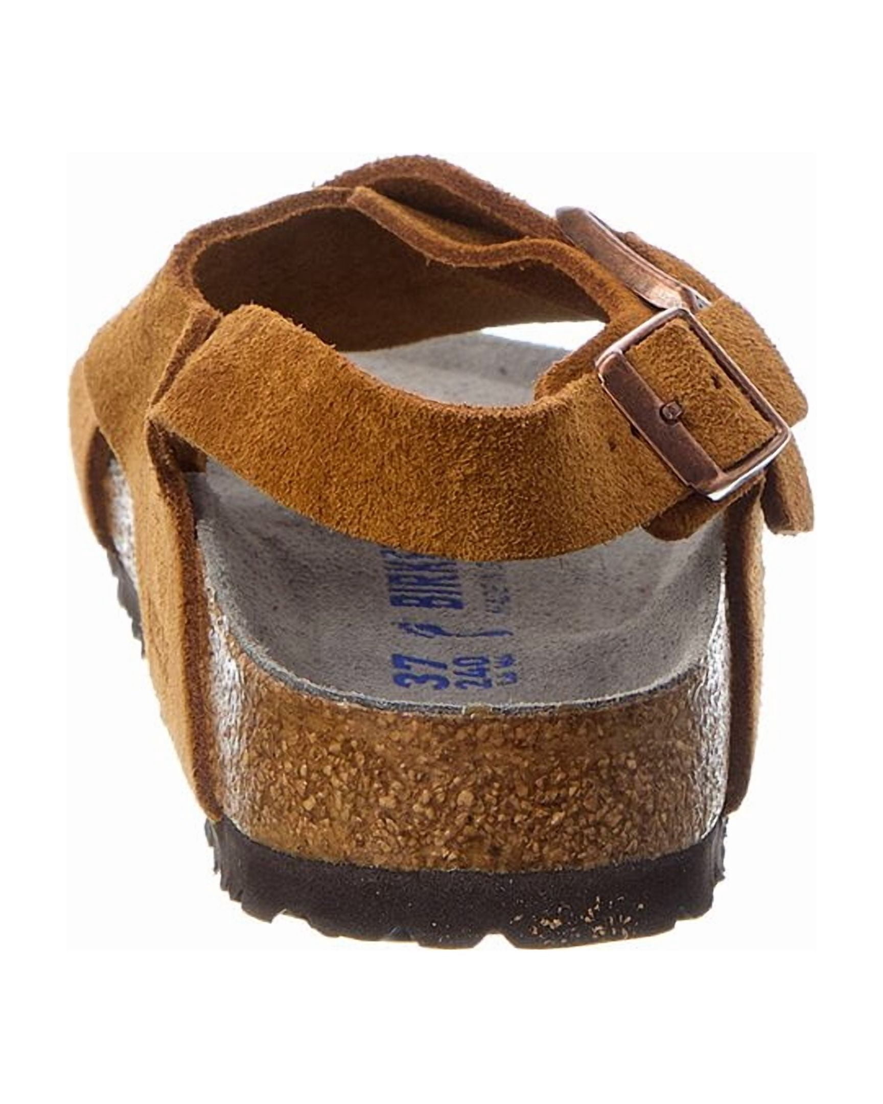 Birkenstock Tulum SFB Narrow Suede Sandal, 37, Brown
