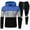 Z241219-A-Blue, variant on OJinShaWanO Mens Winter Coats 2025 Men's Tracksuit 2 Piece Hooded Athletic Sweatsuits Casual Running Jogging Sport Suit Sets