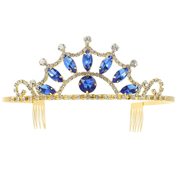 CRAFTHROU Party Tiara Crown Crystal Decorative 1Pcs