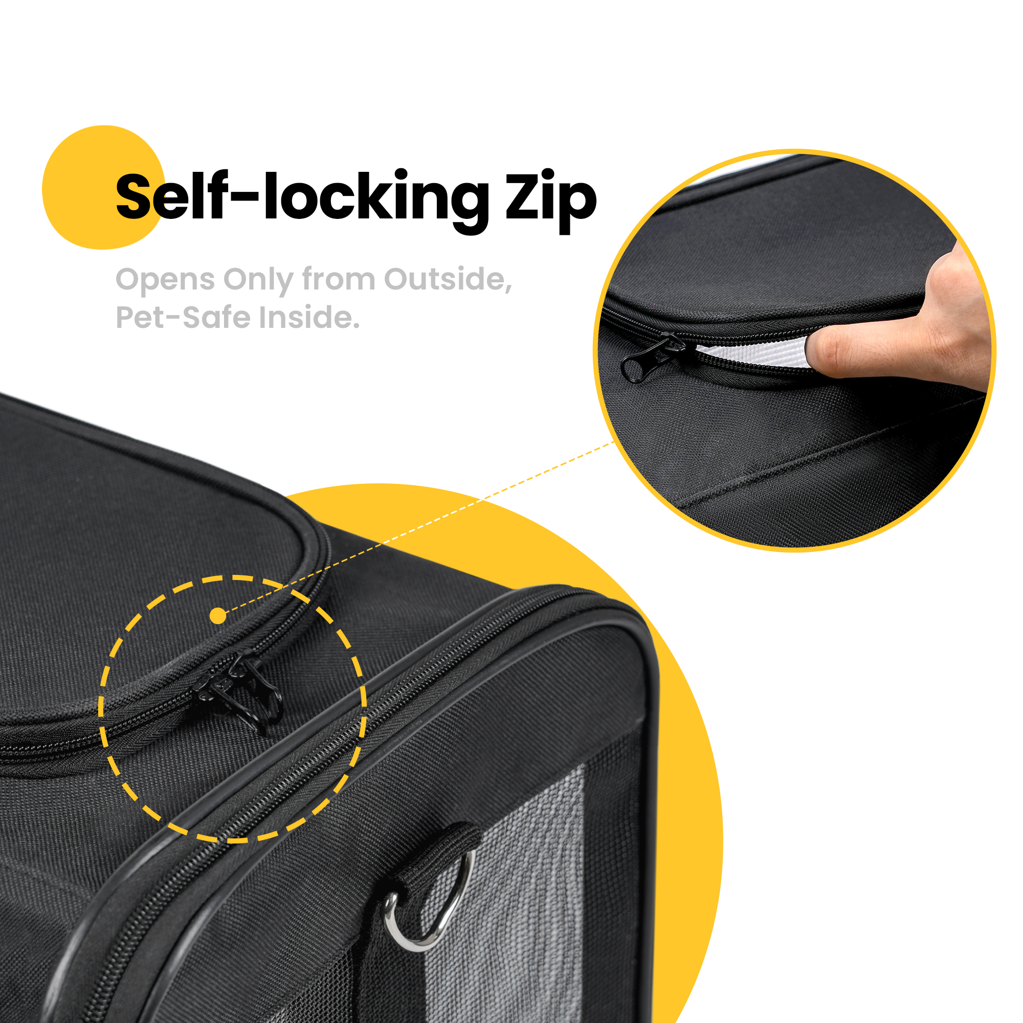 Conlun Airline Approved Cat Carrier, Soft-Sided, Black photo 8