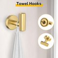 thumbnail image 5 of Brushed Gold Bathroom Hardware Set 5 Pieces Towel Bar Set Round Towel Holder Set for Bathroom,Upgraded Toilet Paper Holder with Shelf,Stainless Steel Wall Mounted 23.6 Inch, 5 of 7