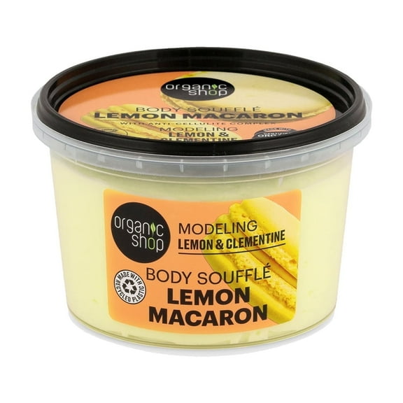 Organic Shop Lemon  Skin-Firming Body Cream, 100% Vegan & Organic, Daily Moisturizer & Nourishing, Face, Hand & Foot Natural Lotion, Intensive Care & Skin Toning. 250ml