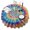 Rainbow Tie Dye, variant on Rainbow Tie Dye Mandala Pattern Round Tablecloth 60"x60",Wrinkle Wipeable Table Cloth for Kitchen Dining Room Picnic Patio Party