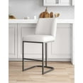 thumbnail image 2 of Manhattan Comfort Serena Counter Stool with Metal Base in White, 2 of 9