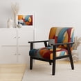 thumbnail image 2 of Designart « Geometric Forms in Cubism I » Fauteuil d'Appoint Rembourré Turquoise Cubisme - Fauteuil Moderne pour Chambre, 2 of 7