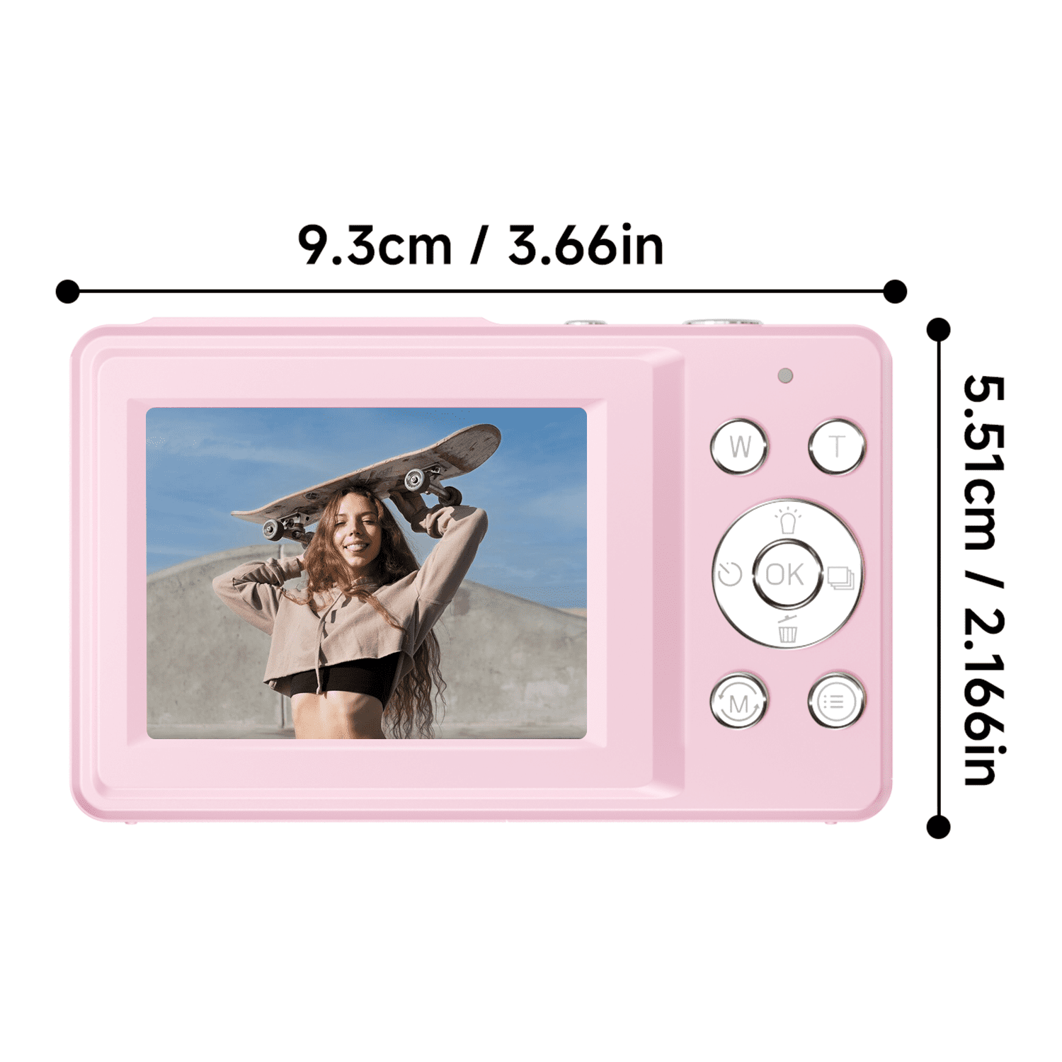 KEEPBERRY fhd Point and Shoot Digital Camera for Kids with , smile Capture, 20 Filters, Built-in Flash & USB-C Cable (Pink)