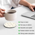 thumbnail image 3 of Beige Christmas Coasters Set of 6, Absorbent Coasters for Drinks, Xmas Snowman Snowflake Coaster for Desk Coffee Table Protection, Home Decor House Warming Gifts 4", 3 of 8