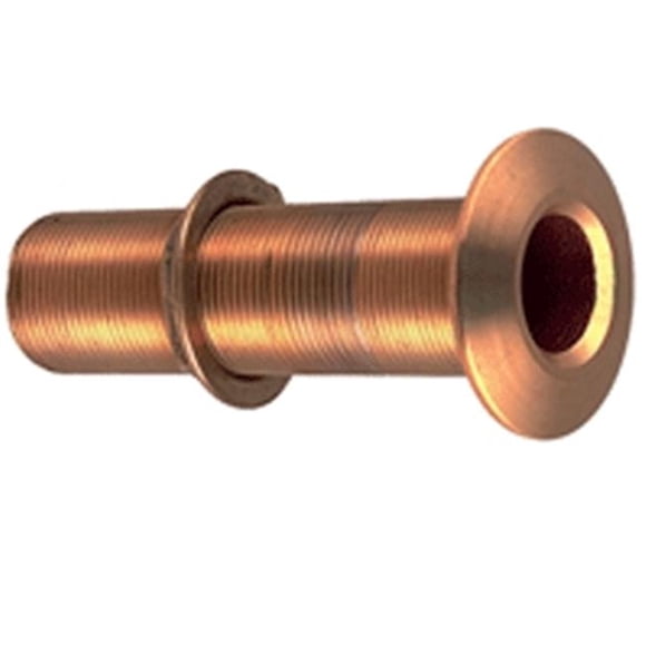 Perko 0348DP5PLB Perko 3-4 .in Thru-Hull Fitting with Pipe Thread Bronze Extra Long - Max Hull 5 .in Thick