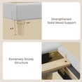 thumbnail image 4 of Bestier Corduroy Upholstered King Bed Frame with Adjustable Headboard, Platform Bed Frame with LED Light, Solid Wood Slats, No Box Spring Needed, Gray, 4 of 9
