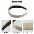 thumbnail image 4 of Unique Bargains 1 Pc Checkered Pattern Padded Headband Hairband for Women Faux Leather Beige 1.2 Inch Wide, 4 of 7