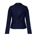 thumbnail image 6 of mihongmao Fashion Deals, Winter Coats for Women Womens Ladies Turn Down Collar Jacket Long Sleeve Coat Outerwear Blazer,2024 Clearance Dark Blue XL, 6 of 6