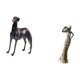 thumbnail image 5 of Estatua de resina de perro, figura de animal, escultura coleccionable, adorno de escritorio, artesanía africana hecha de resina fina, adecuada para re, 5 of 8