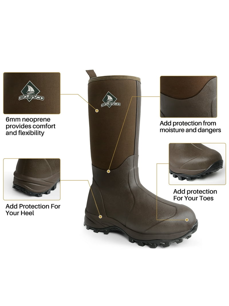Men\'s Waterproof 6mm Neoprene Insulated Brown Hunting Boots Amazon.com | NEW VIEW Insulated Hunting Boots for Men Cold  main image 4
