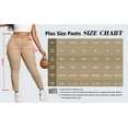 thumbnail image 2 of Plus Size High Waist Stretch Cargo Pants – Slim Utility Khaki Trousers with Side Pockets for Curvy Women, 2 of 6