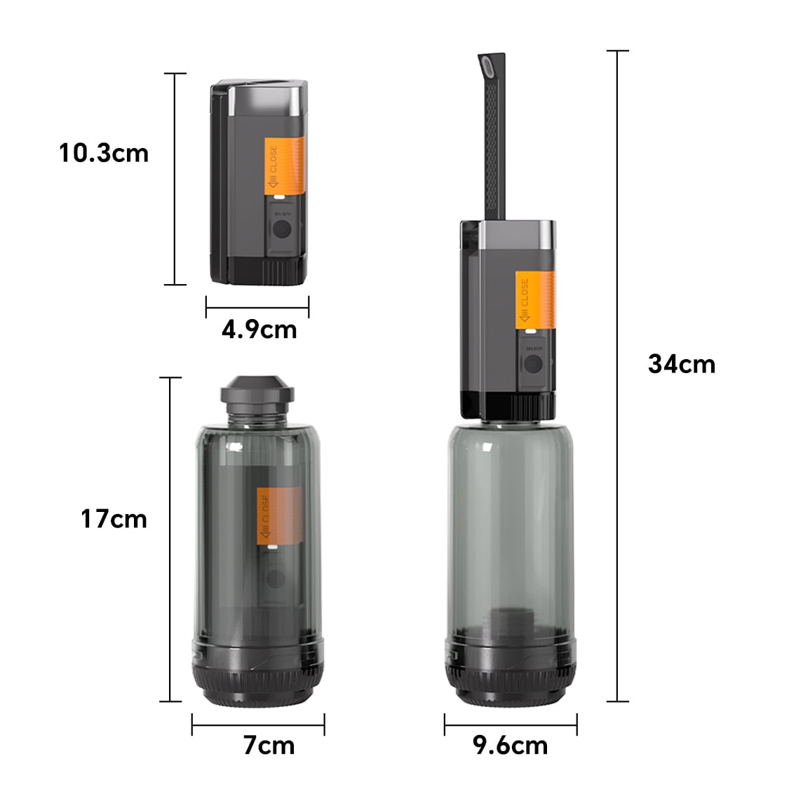 Portable Bidet Sprayer Foldable Nozzle Rechargeable Handheld Personal Hygiene Cleaner for Home & Outdoor Use
