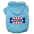 thumbnail image 1 of Bonely In America Screen Print Pet Hoodies Baby Blue Size Sm (10), 1 of 1