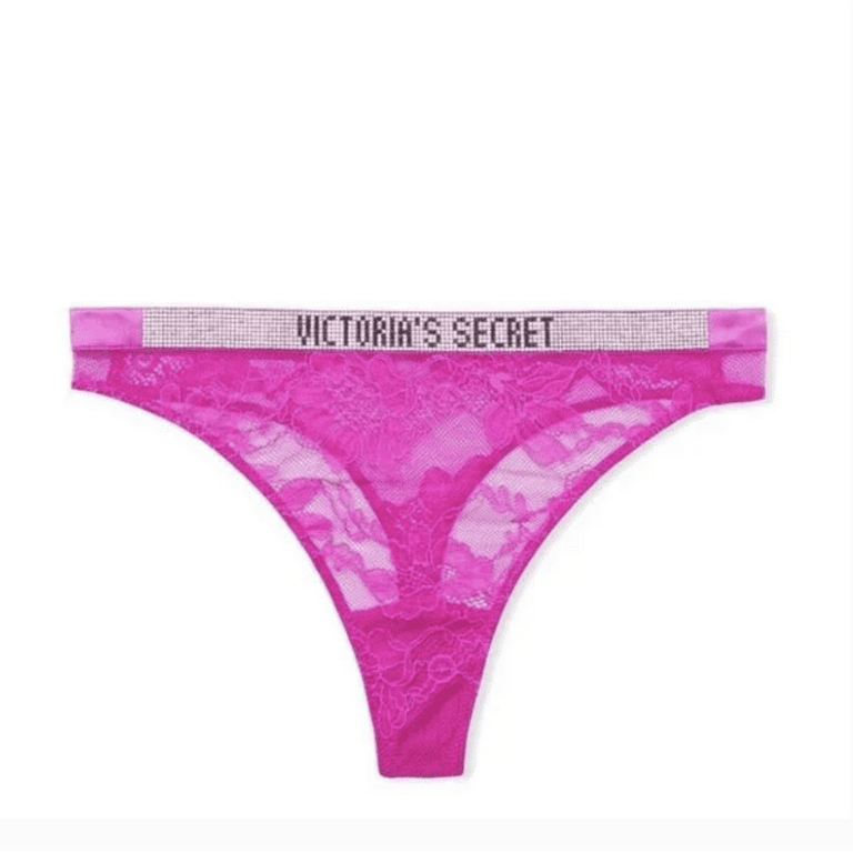 Victoria's Secret Fuchsia Shine Strap Thong X-Large 