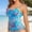 Sky Blue, variant on HUAXUN Tankini Swimsuits for Women Tummy Control Y2k Swimsuit V Neck High Waisted Skirted Bottom Tummy Control Tankini Swimsuit for Women