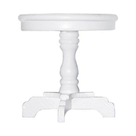 SEWOART Miniature Furniture for Dollhouse Round Wooden Table for Indoor Play 1Pcs