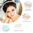thumbnail image 4 of Bridal Headband With Pearls Wedding Headpieces For Brides Crystal Party Hair Accessories For Women (Silver), 4 of 4