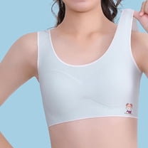 Wancir Starter Bras for Kids 9-12Y Seamless Training Cami Sports Bra No Pads, Double Layer on Chest