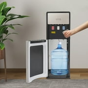 Silver Grey PP Water Dispenser Bottom Loading Water Cooler for 5 Gal Bottles with Indicator Lights